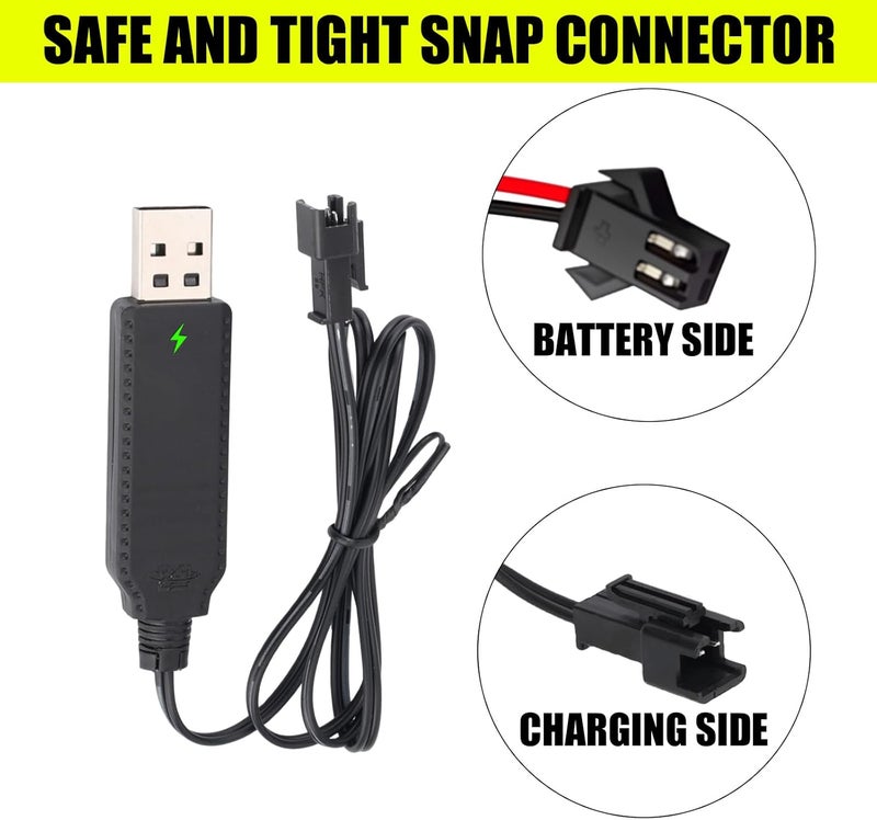 BTFO 2pcs Charger for Bubble Machine Gun, 3.7V SM-2P USB Cable with Indicator Light Compatible with Bubble Bazooka Machine Gun and Bunch O Bubbles - Image 5