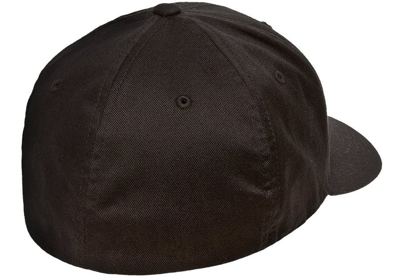 Flexfit 6277 Wooly Combed Twill Cap Black - Image 2