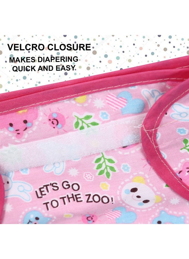 Mothers Choice Reusable Inside Plastic Outside Cotton Nappies/Waterproof U Shape Nappies With Belt For Insert/Cloth Diaper Or Langot With Strap Closure (Pack 3-Newborn),Kid,Pack Of 116  - Image 2