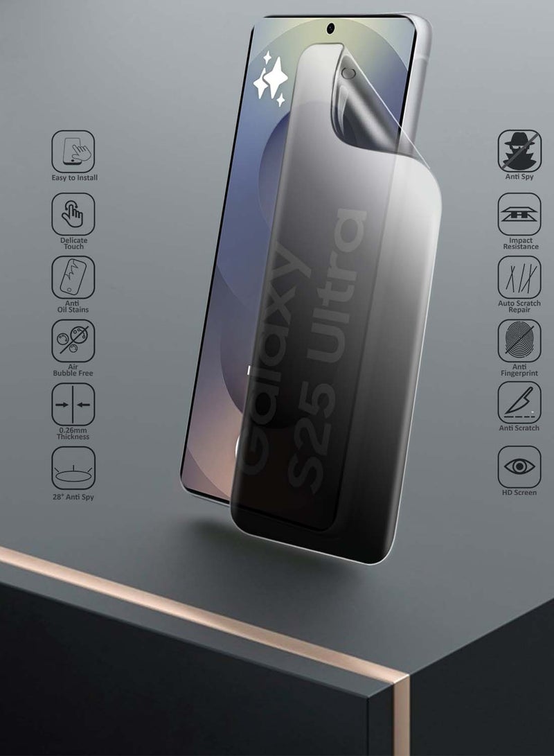 Yesido Samsung Galaxy S25 Ultra 2025 Yesido Premium Hydrogel Anti Spy / Anti Privacy Film Thin and Flexible Screen Protector - Clear - Image 2