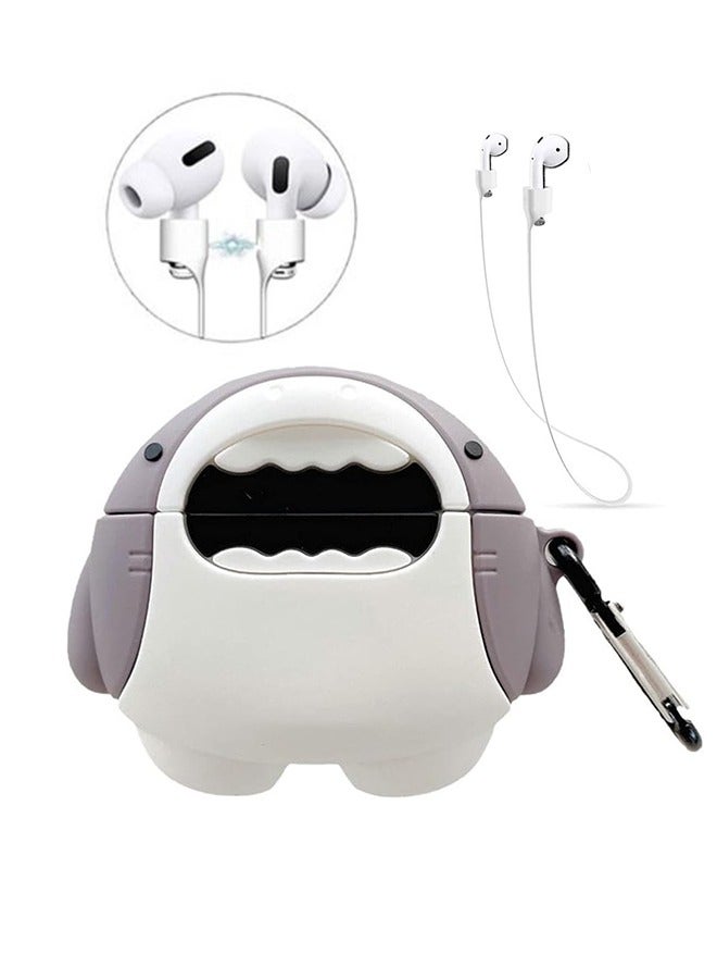 Silicone Protective Case for Huawei Freebuds SE 2/SE 3 In-Ear Earphones with Anti-lost Rope (Shark) - Image 1