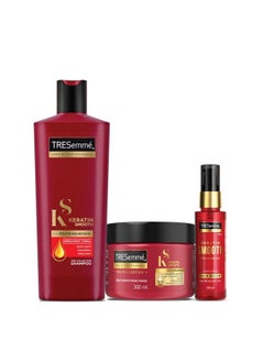 Tresemme Keratin Smooth Shampoo 1 L With Keratin & Argan Oil For Straighter Shinier Hair Nourishes Dry Hair & Controls Frizz For Men & Women  - Image 1
