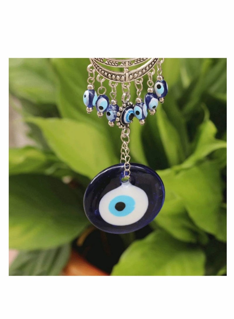 Captaintech Turkish Blue Evil Eye, Amulets Wall Protection Hanging Lucky Pendant Wind Chimes, Garden Home Decorations Ornament - Image 5