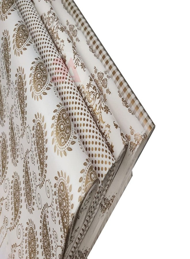 3A Featuretail Printed Gift Wrapping Paper(Assorted Design, Size - 19" x 28" In) Gifts Wrap Sheets, Premium Sheet for Birthday Gift Pack (Silver+Golden Gift Wrap Combo, 25pc Set) - Image 3