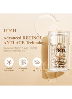 HKH Triple Retinol Anti-Aging Capsules Serum For Face,Double Peptide Anti Wrinkle Camellia,Niacinamide,Vitamin C,Va For Women To Tighten Sagging Skin,Reduce Fine Lines Essential Moisturizing Essence  - Image 3
