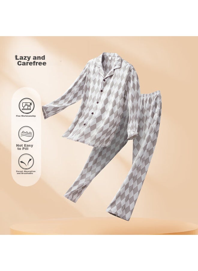 Your Sun Yiershuang Men's Pajama Set, All-cotton Home Wear With Collar - Image 1