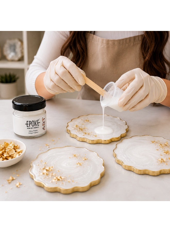 EPOKE Resin Pigment Ultrawhite (Opaque) - Mini Pigment Paste -25g For Resin Art - Image 3