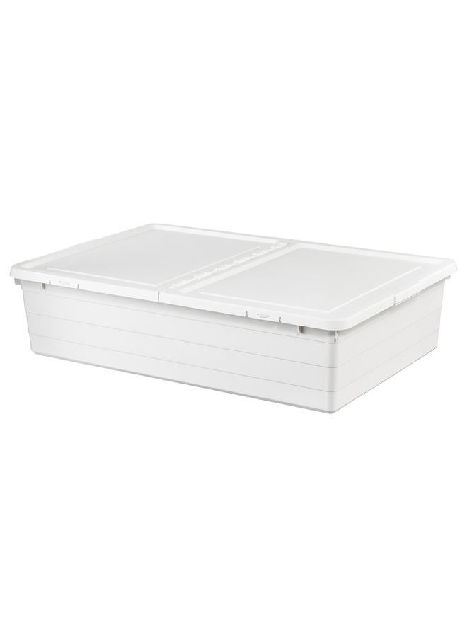 Zaboon Storage box with lid, white, 50x77x19 cm - Image 1