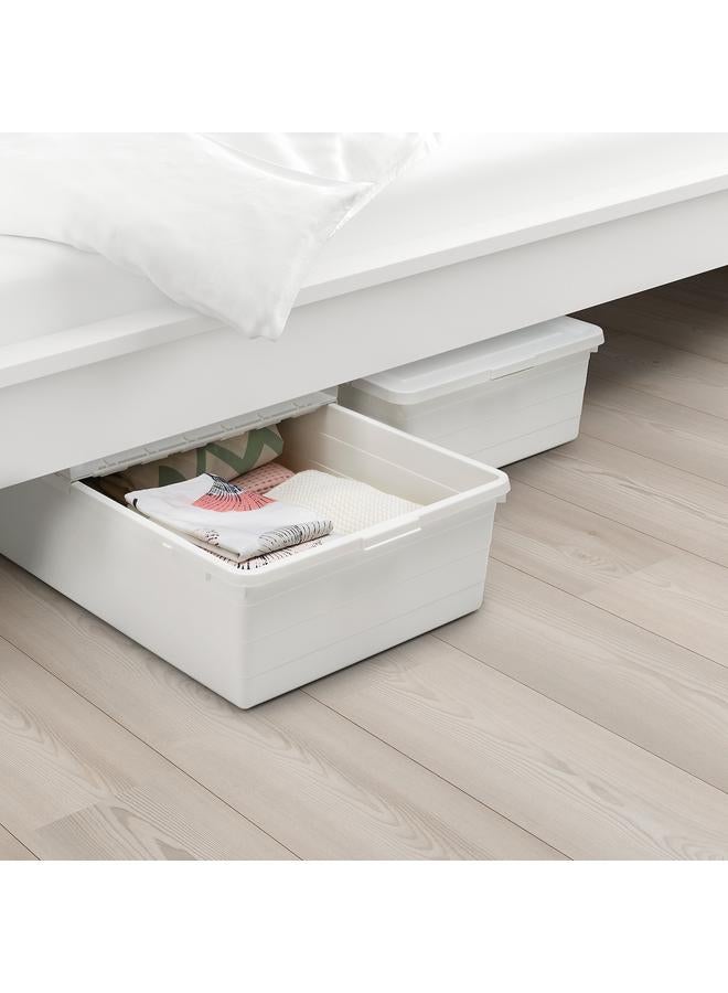 Zaboon Storage box with lid, white, 50x77x19 cm - Image 3