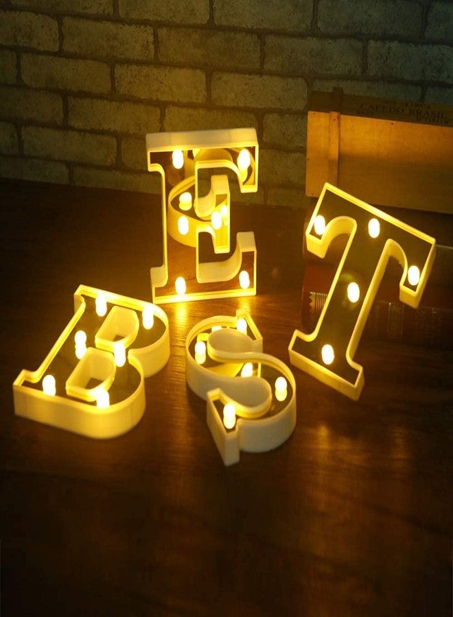 LEDOLUX 6.3 Inch S LED Golden Marquee Letter Lights Sign Alphabet Light Up Marquee Letters for Wedding Birthday Party Christmas Home Bar Decoration - Image 5