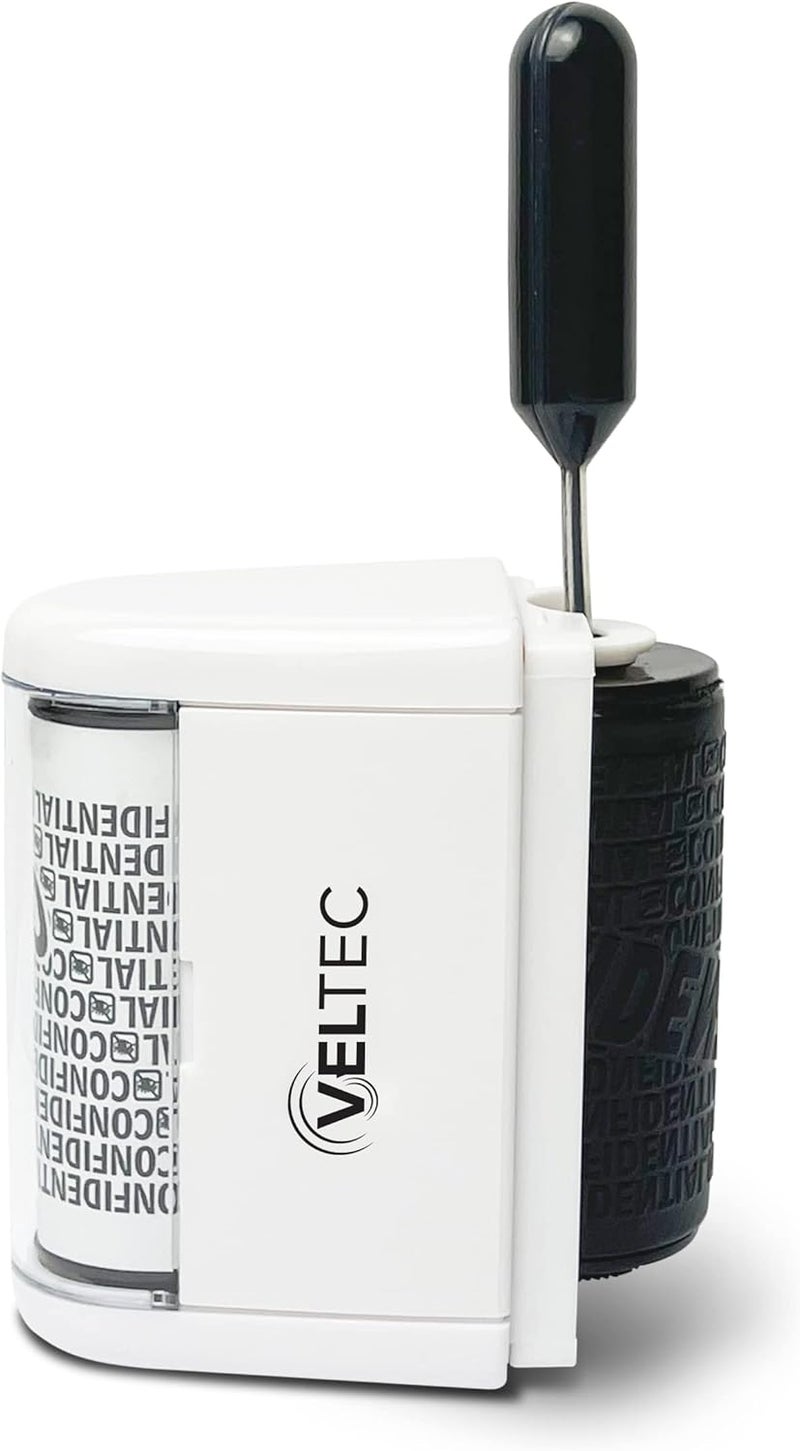 Veltec Identity Theft Protection Roller Stamp - Confidential Roller Stamp - Data Theft Protection Stamp - Anti Theft, Security and Privacy Guard Stamp - 3 Ink Refills (Green) - Image 4