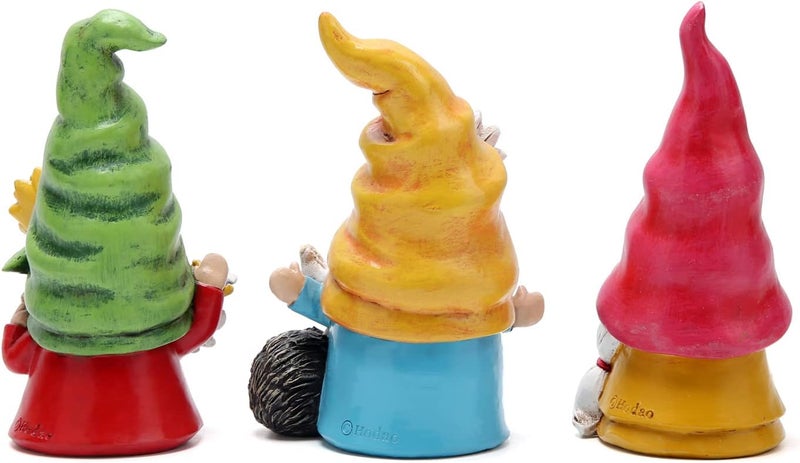 Hodao مجموعة هوداو المكونة من 3 تزيينات من الجنيات الربيعية: تماثيل لجنيات الزهور، هدايا للزينة، مناسبة للصيف. تصميمات ربيعية للزينة الحديقية، منحوتات ربيعية للديكور الخارجي (متعددة الألوان). - Image 3
