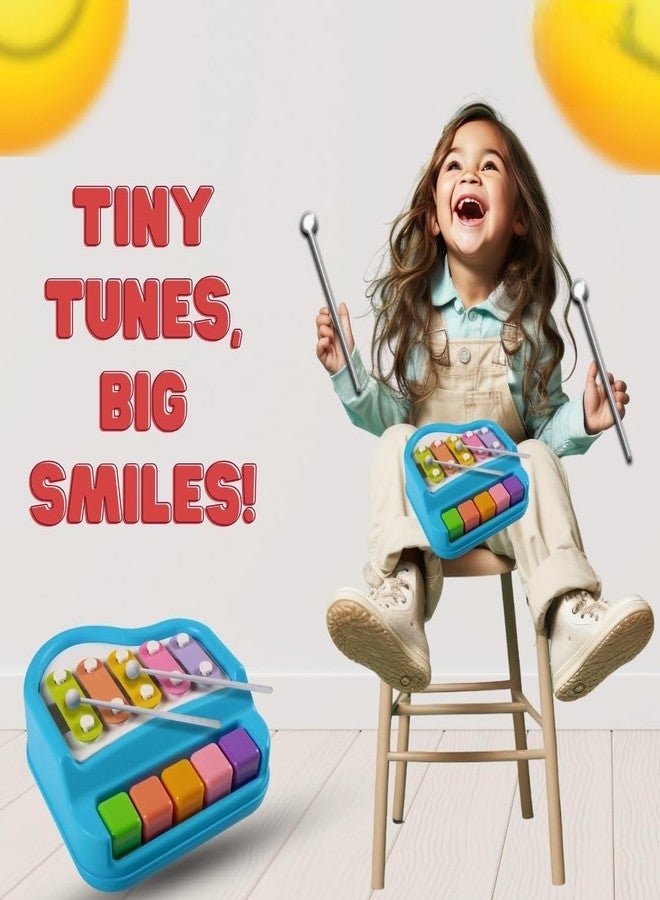 ROKTRY 5 Tiles Mini Piano,Development Musical Instruments Piano Toy, Music Education, Nursery, New Year Gifts,Piano Keyboard and Stick, Kids Drum Toy - Image 2