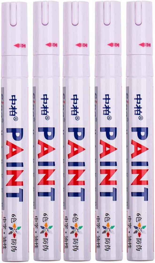 Sipa 5 Pcs Car Moto Auto Permanent Tyre Tread Rubber Marker Paint Pen Waterproof New - Image 1