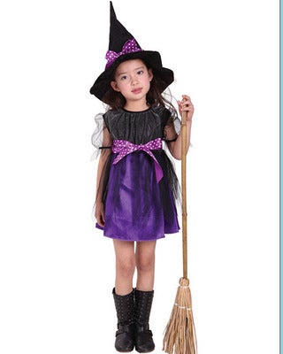 2024 Halloween Witch Cosplay Dress for Kids Pantyhose  - Image 5