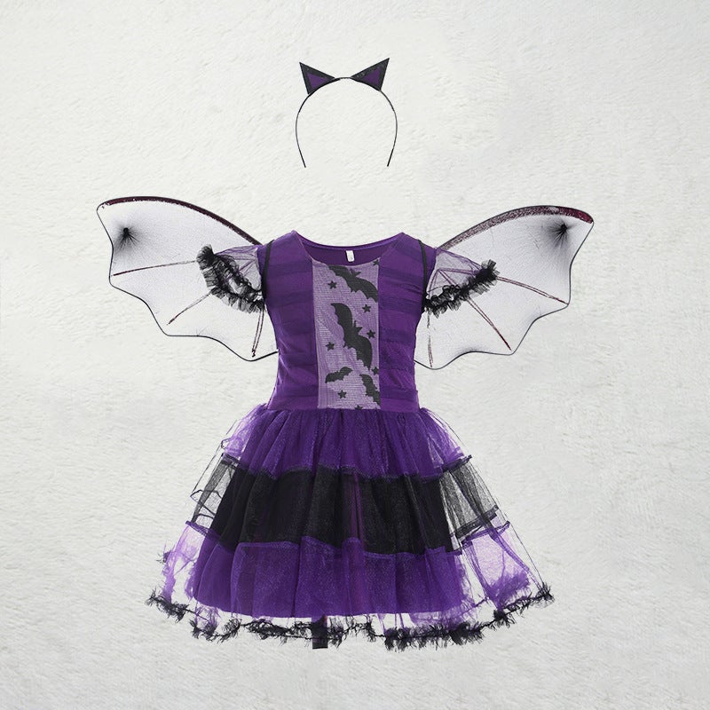 2024 Halloween Witch Cosplay Dress for Kids Pantyhose  - Image 3