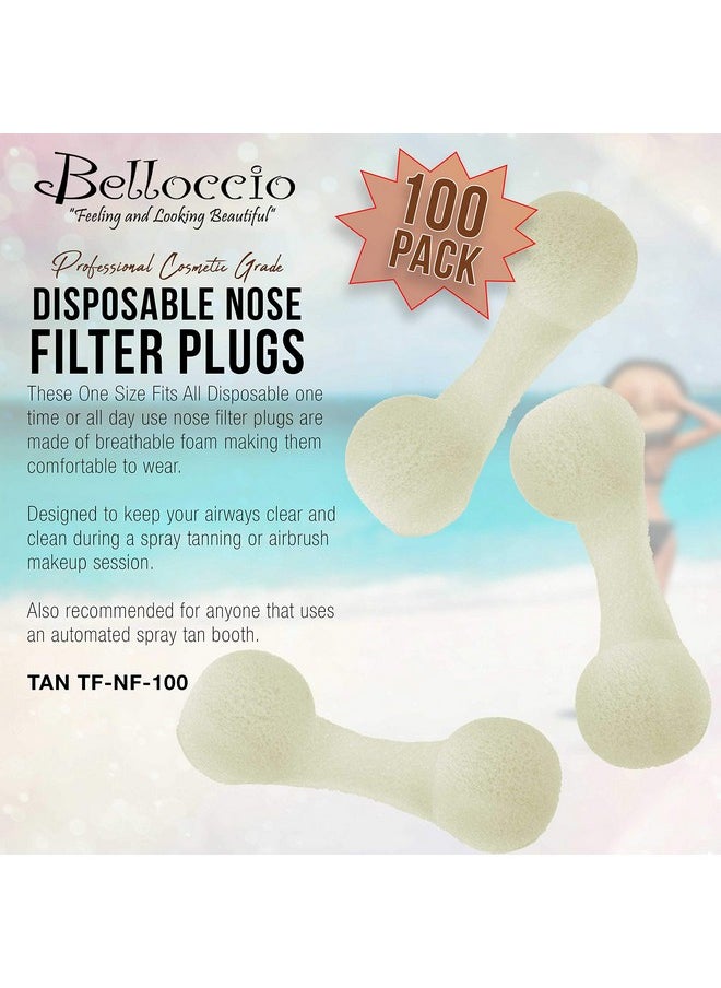 Belloccio - Pack Of 100 Disposable Nose Filter Plugs (Used For Sunless Airbrush Spray Tanning) - Image 1