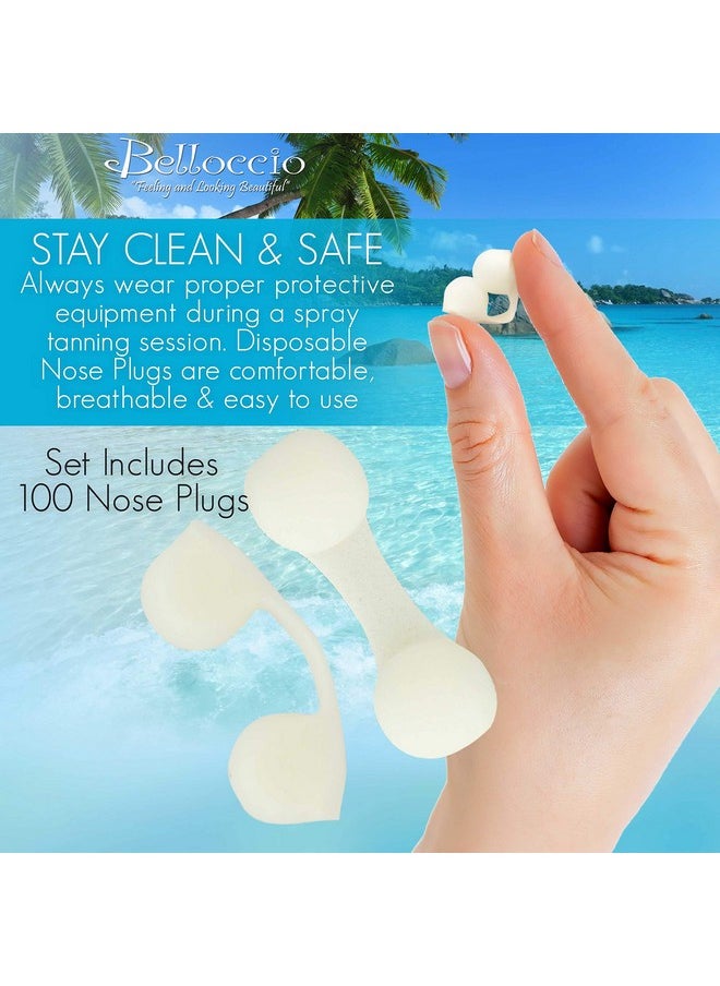 Belloccio - Pack Of 100 Disposable Nose Filter Plugs (Used For Sunless Airbrush Spray Tanning) - Image 1