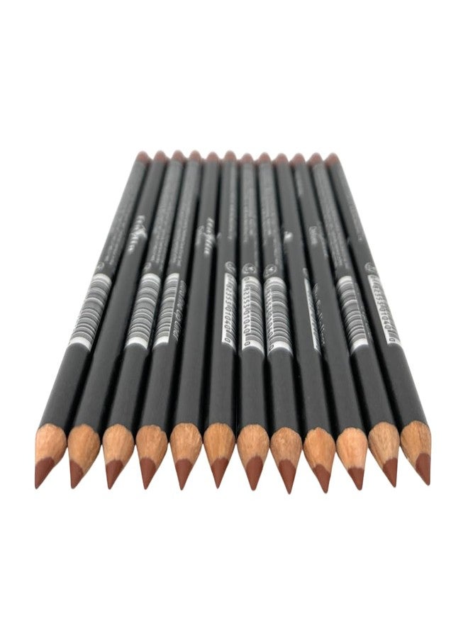 12 pcs Italia-Deluxe Ultra Fine Lip liner, Creamy, Long Lasting, High Pigmented Pencil (1040 Brown) - Image 2