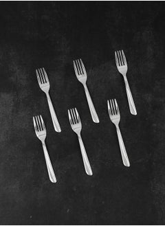 Hic 6-Piece Japanese Stainless Steel Dessert Fork Set Silver  - Image 5