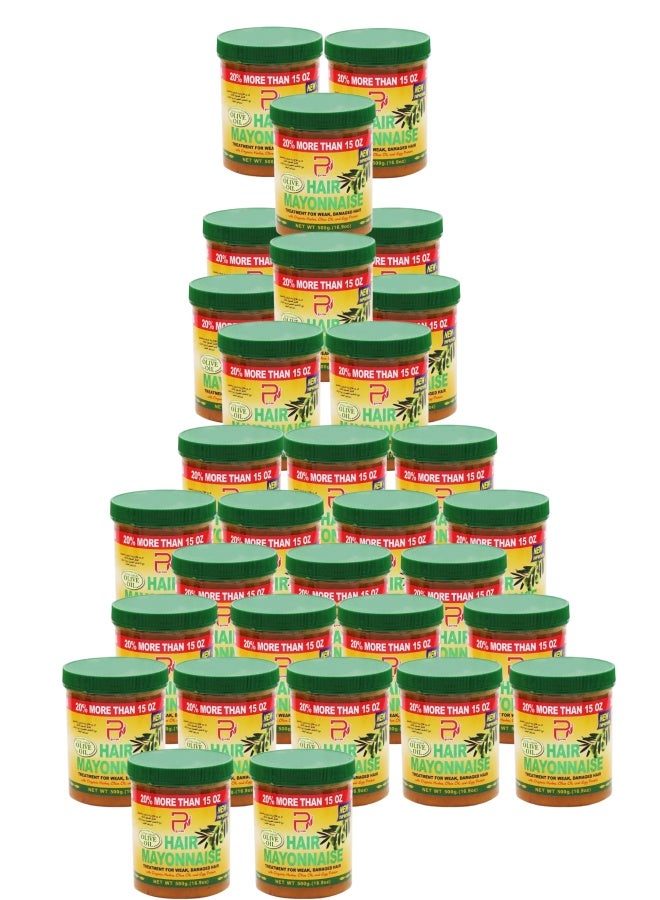 PYRON 31 Pieces Hair Mayonnaise Treatment for Weak & Damaged Hair with Olive Oil 500grams - Image 1