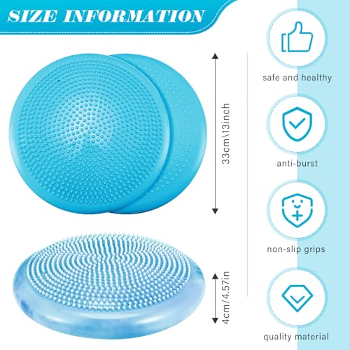 Libima 4 Pcs Wiggle Seat for Sensory Kids Inflated Wobble Cushion Sensory Seat Cloud Design Flexible Seating for Classroom Elementary Balance Disc with Pump for Kids Adult Pet Training(Stylish Color) - Image 2