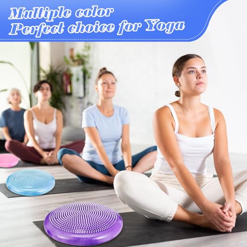Libima 4 Pcs Wiggle Seat for Sensory Kids Inflated Wobble Cushion Sensory Seat Cloud Design Flexible Seating for Classroom Elementary Balance Disc with Pump for Kids Adult Pet Training(Stylish Color) - Image 5