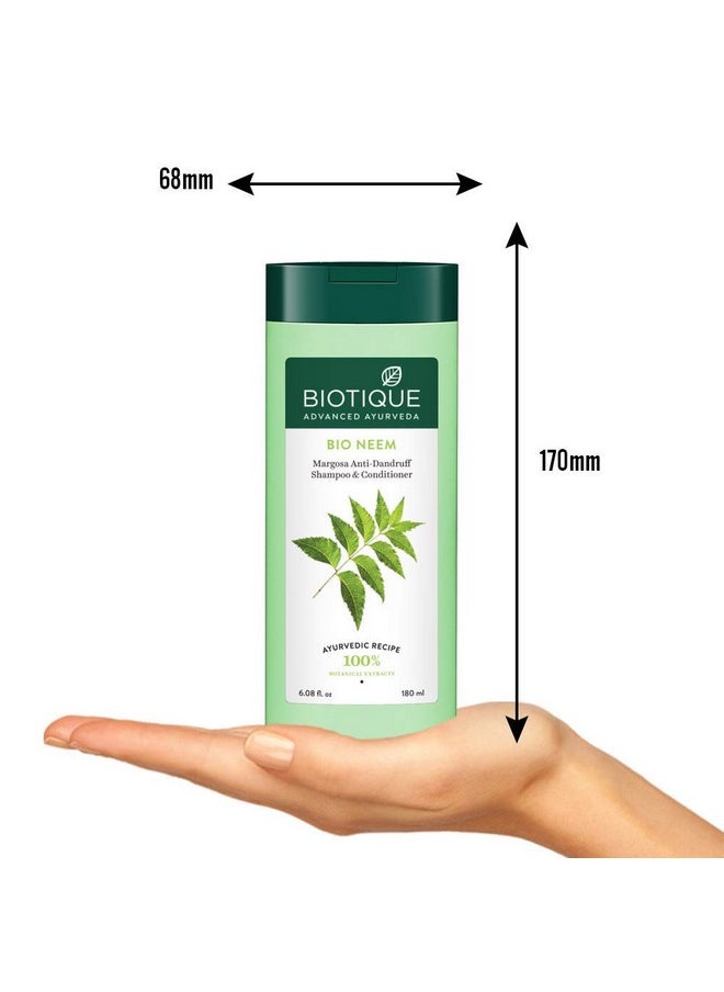 Biotique Biotique Bio Neem Margosa Anti Dandruff Shampoo and Conditioner, 180ml  - Image 3