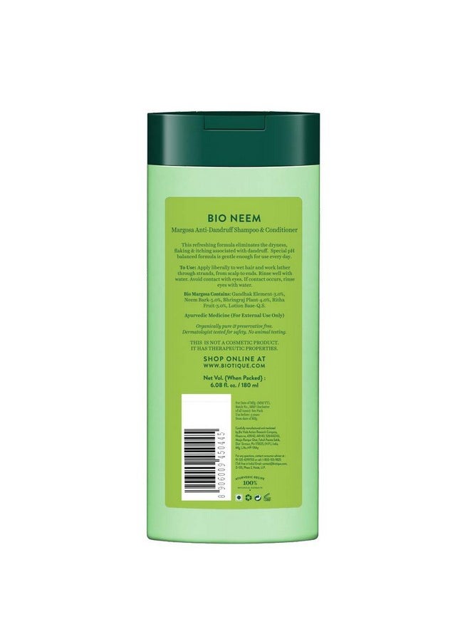 Biotique Biotique Bio Neem Margosa Anti Dandruff Shampoo and Conditioner, 180ml  - Image 2