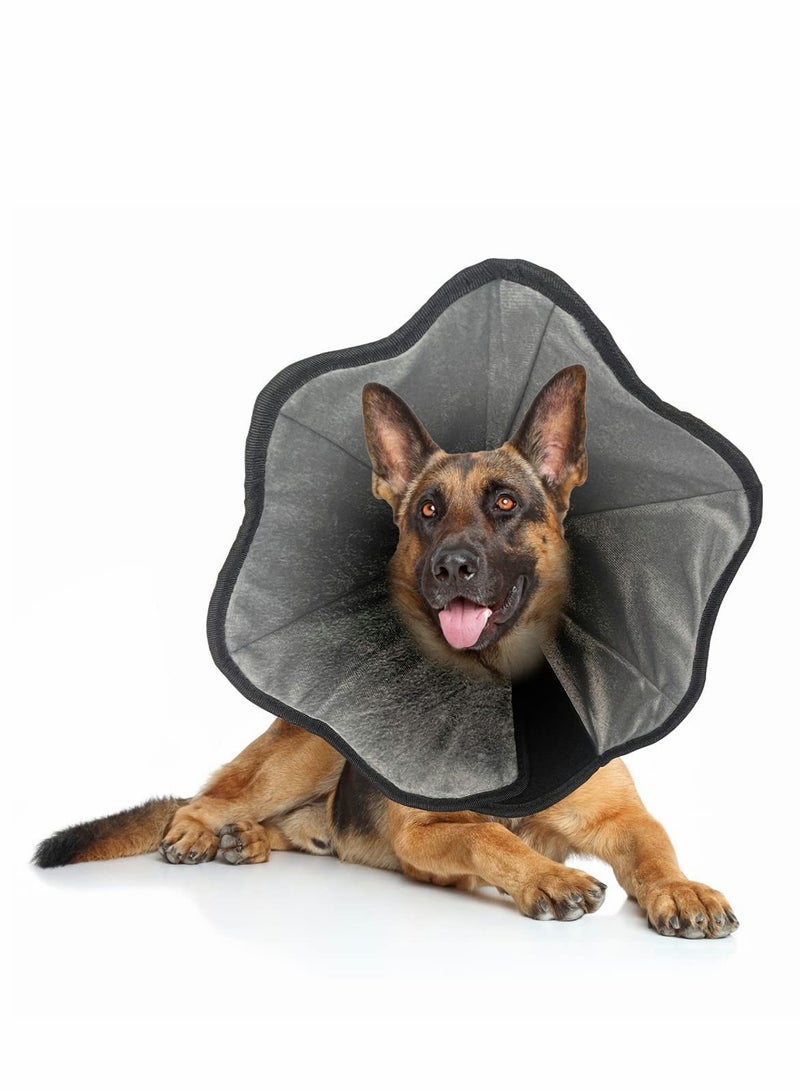 Excefore Dog Cone Collar for After Surgery, Soft Pet Recovery Collar for Dogs & Cats, Comfort Cone Collar Protective Collar for Large Medium Small Dogs,with Interior Made of Comfortable Plush Material,Size:L - Image 1