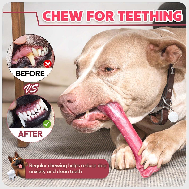 PUPTILY Dog Toys for Aggressive Chewers, Indestructible Dog Bones for Aggressive Chewers, Tough Chew Toy for Heavy Duty Dogs, Big Teething Toys with Durable Nylon for Large/Medium Breed Puppies - Image 3
