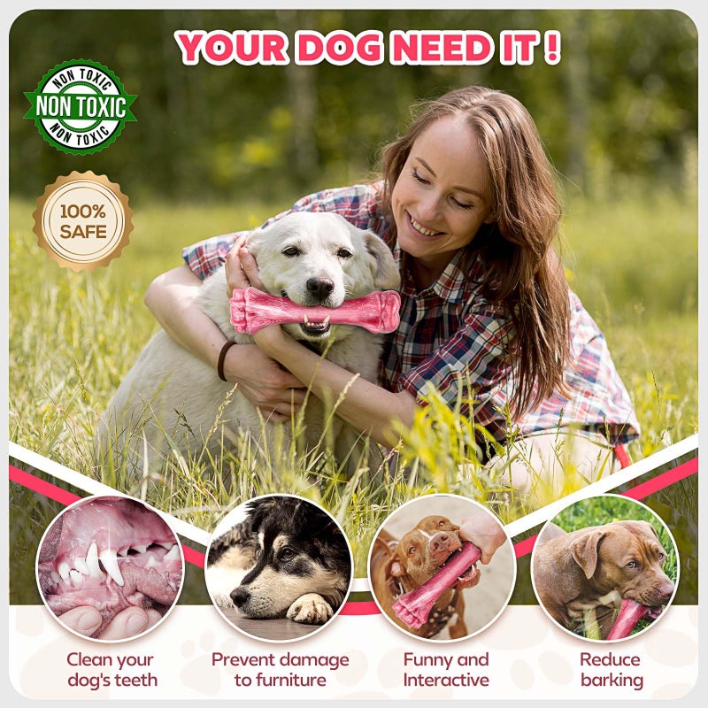 PUPTILY Dog Toys for Aggressive Chewers, Indestructible Dog Bones for Aggressive Chewers, Tough Chew Toy for Heavy Duty Dogs, Big Teething Toys with Durable Nylon for Large/Medium Breed Puppies - Image 5