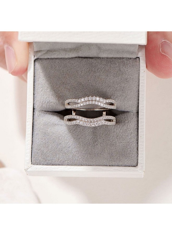 Newshe Jewellery محسن خاتم الزفاف نيوزهي لخواتم الخطوبة خاتم زفاف للنساء Aaaaa Cz خاتم أبدي حارس مقاس 510 (6) - Image 5