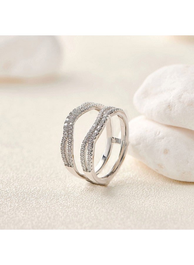 Newshe Jewellery محسن خاتم الزفاف نيوزهي لخواتم الخطوبة خاتم زفاف للنساء Aaaaa Cz خاتم أبدي حارس مقاس 510 (6) - Image 3