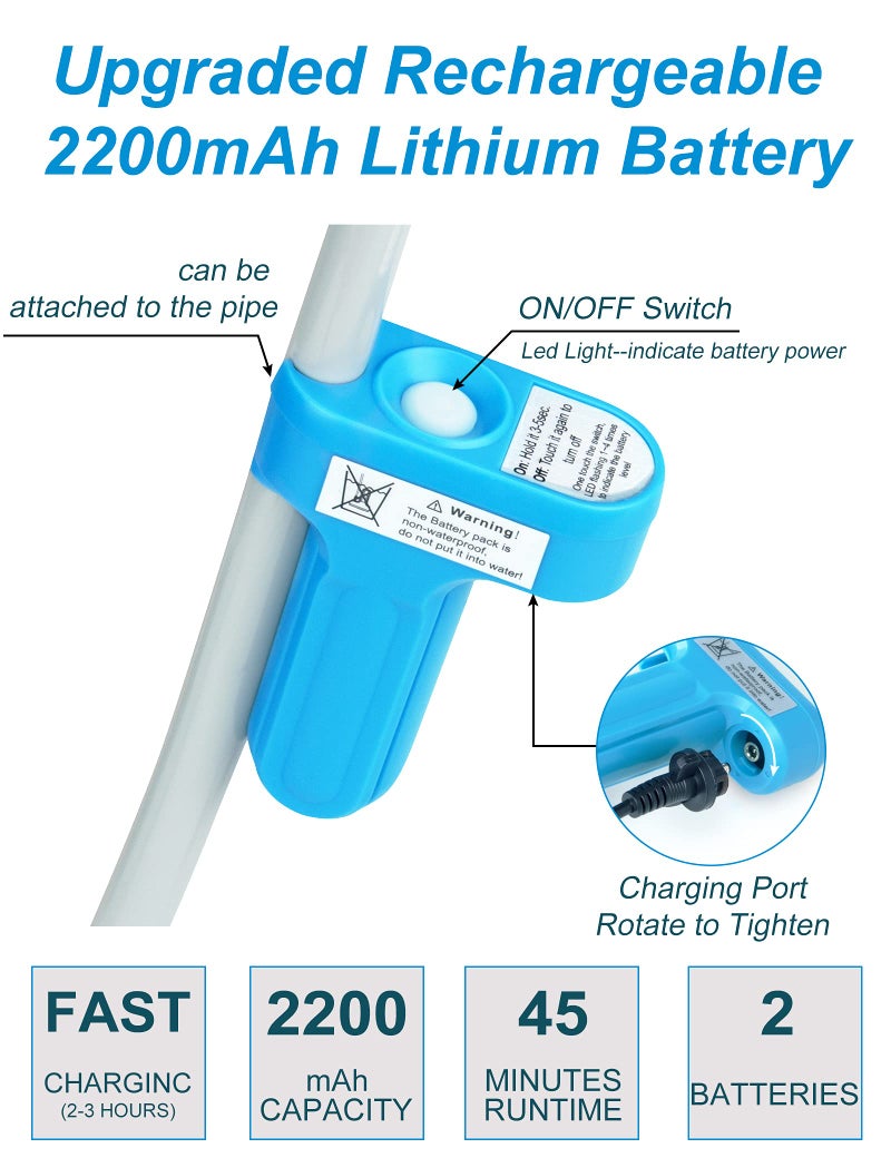 innhom Portable Shower Camping Shower Outdoor Camp Shower Pump, Electric Rechargeable Portable Camping Shower, Powered by Rechargeable Battery - Image 3