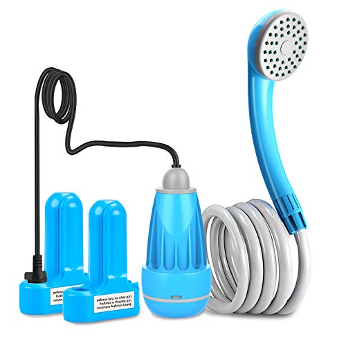 innhom Portable Shower Camping Shower Outdoor Camp Shower Pump, Electric Rechargeable Portable Camping Shower, Powered by Rechargeable Battery - Image 1