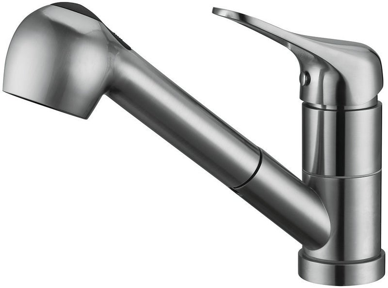Derengge Stainless Steel Single Handle Pull Out Kitchen Faucet 1 Hole Kitchen Sink Faucet for Farmhouse, Camper, Laundry, Rv, Bar,EW-083L-BC - Image 1