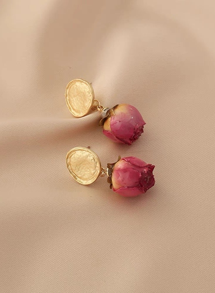 [special]Rose-red flower earrings, cute elegant special accessories, best gift, ins style  - Image 3