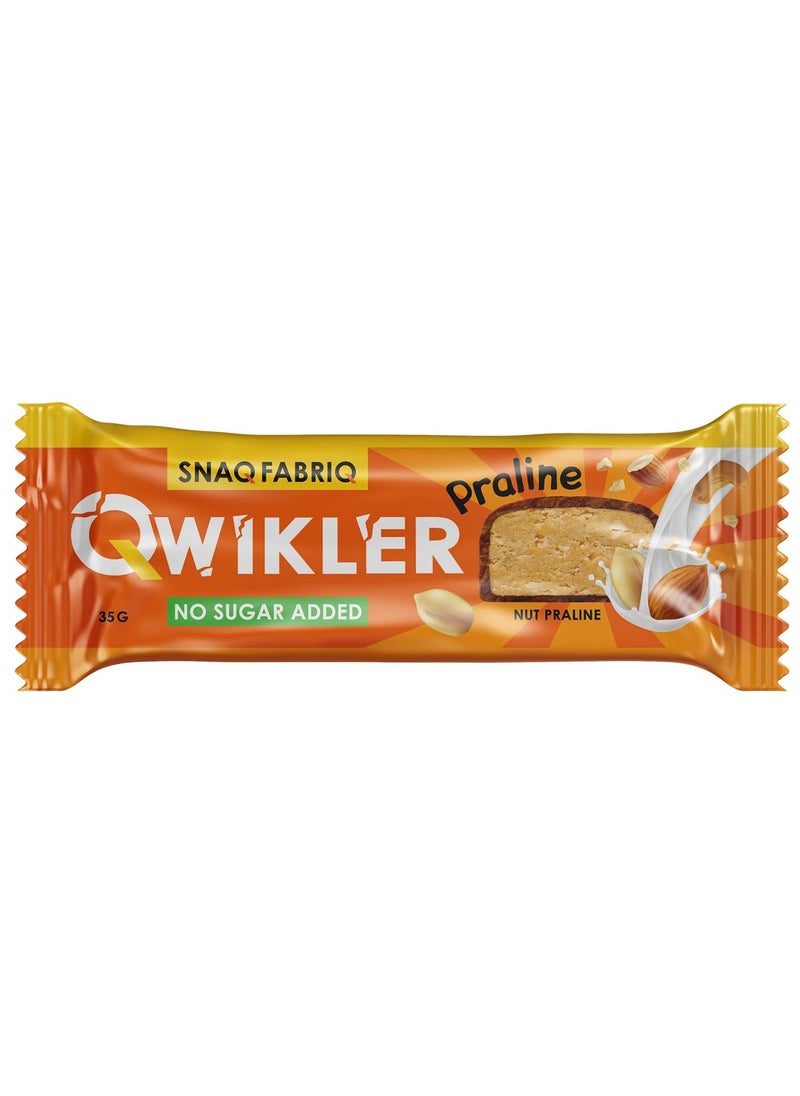 Snaq Fabriq - Qwikler Bar with Nut Praline No Sugar Added 12x35g - Image 1