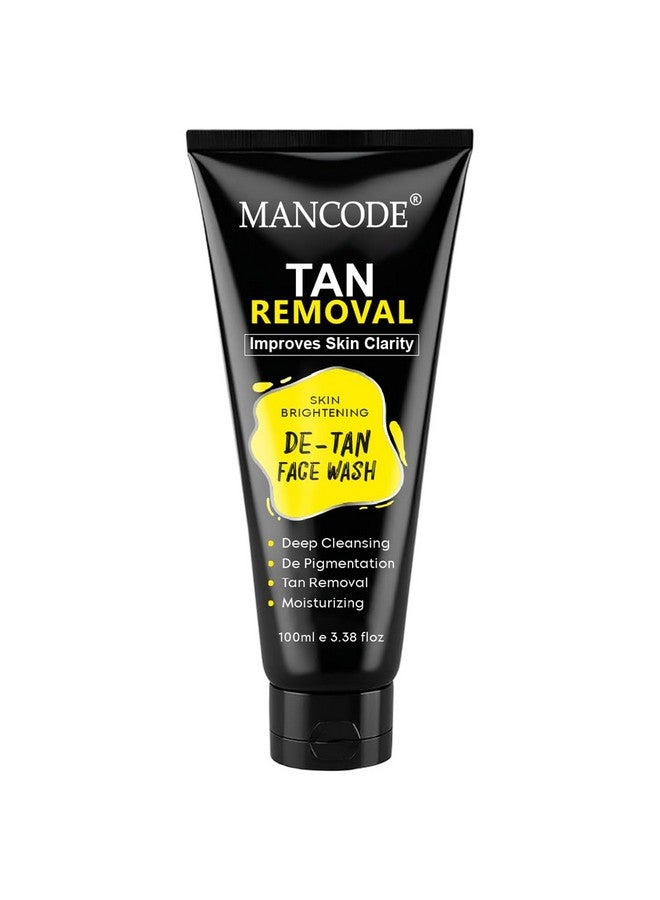 MAN CODE Mancode DeTan Face Wash | Deep Cleansing & Moisturizing | Improves Skin Clarity | DeTan Face Wash for Men & Women | 100ml - Image 1