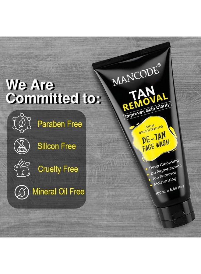 MAN CODE Mancode DeTan Face Wash | Deep Cleansing & Moisturizing | Improves Skin Clarity | DeTan Face Wash for Men & Women | 100ml - Image 3