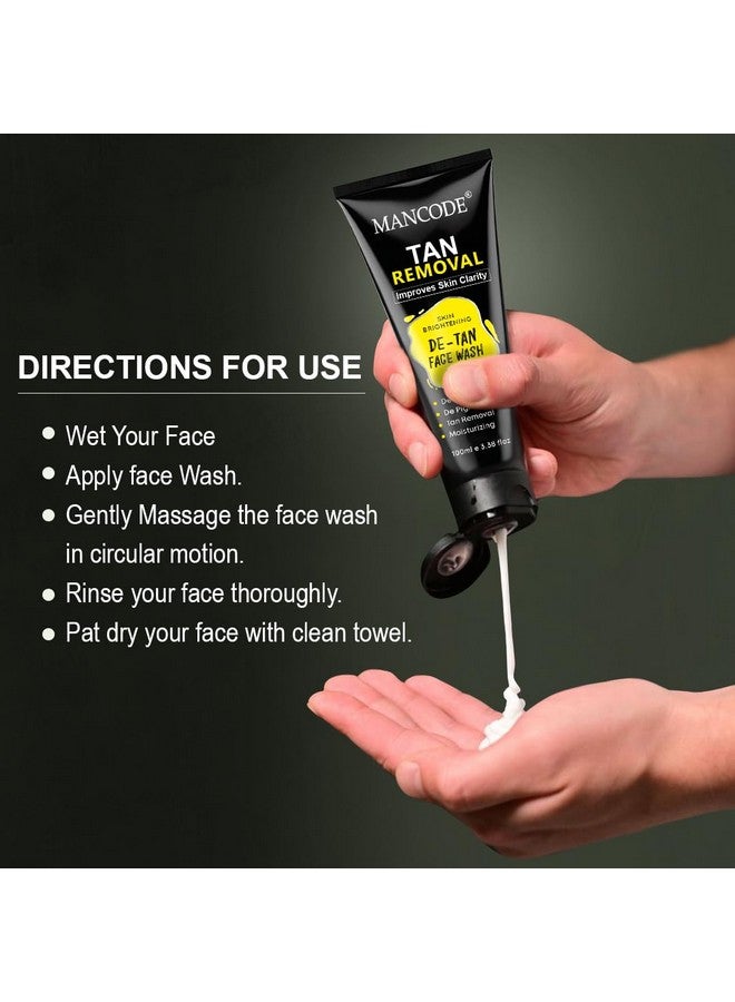 MAN CODE Mancode DeTan Face Wash | Deep Cleansing & Moisturizing | Improves Skin Clarity | DeTan Face Wash for Men & Women | 100ml - Image 2