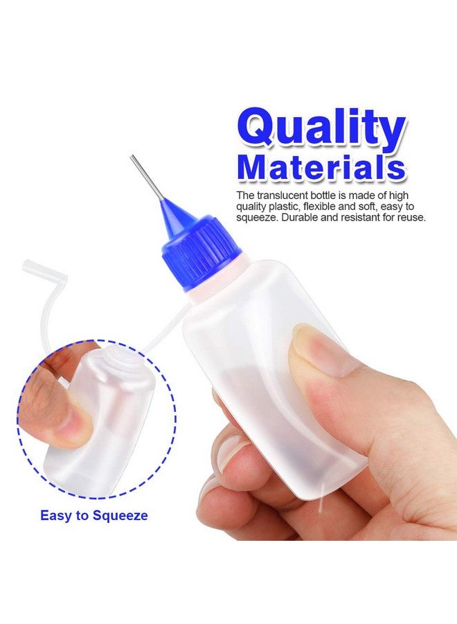 YGDZ 12Pcs Precision Tip Applicator Bottles 30Ml Needle Tip Squeeze Glue Bottles For Paint Quilling Craft 6 Colors Precision Bottles With 5 Mini Funnels - Image 3