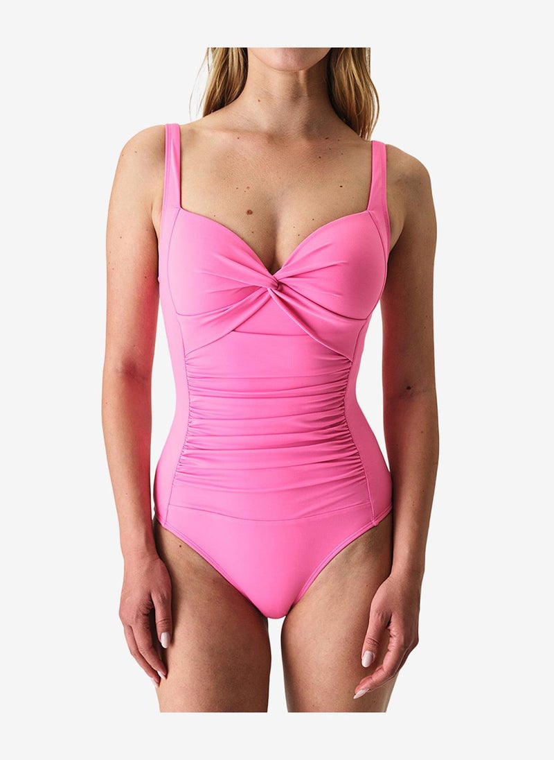 Penti Women Shirred Pink Swimsuit - Image 4