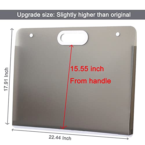 Sohynca Plastic Art Portfolio, Large Art Portfolio with Handles,Waterproof Portfolio Folder for Artwork, Arts Storage Case for Drawing Sketch Photography Poster (Black 22.44 x 17.32 inch) - Image 2