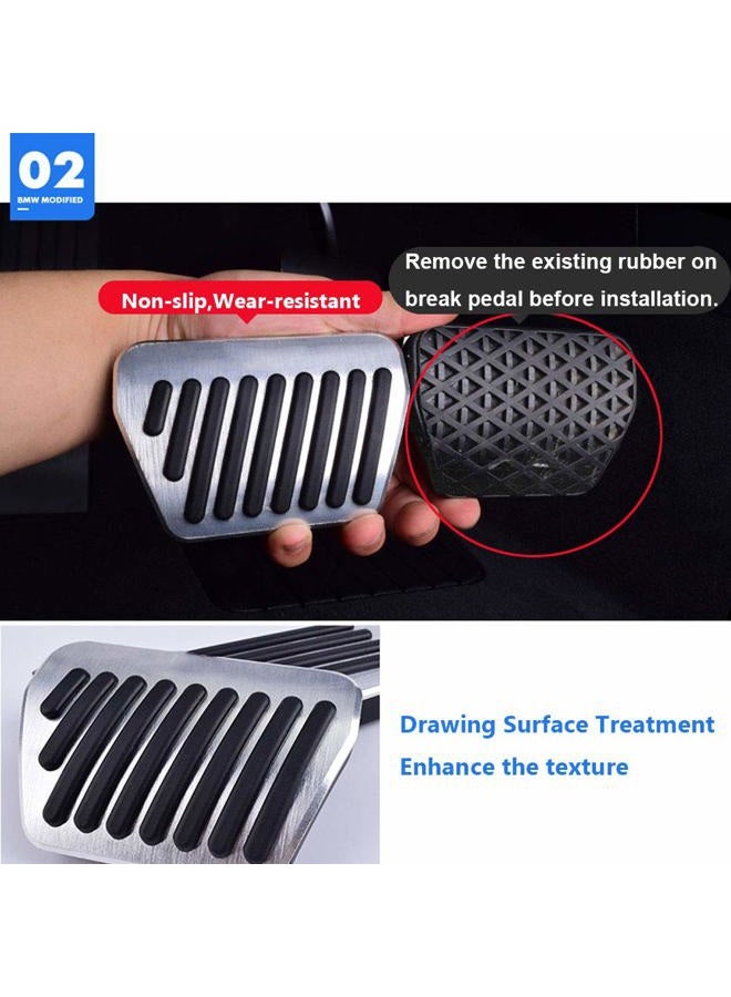 Jaronx For BMW No Drill Gas Brake Pedal, Anti-slip Aluminium Alloy AT Accelerator Brake Pedal Cover (Fits: BMW 3 5 6 7 X 1 X3 X 4 X5 X 6 Z4 Series) (Gas+Brake Pedals) - Image 4