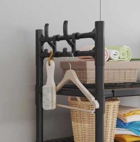 MUGATH Mugath 2Tiers Over Washing Machine Storage Rack Drum Washer Dryer Stand ShelvesOver The Toilet RackBathroom Corner Stand StorageBathroom Balcony Floor Toilet Organizer for Space Saving  - Image 3