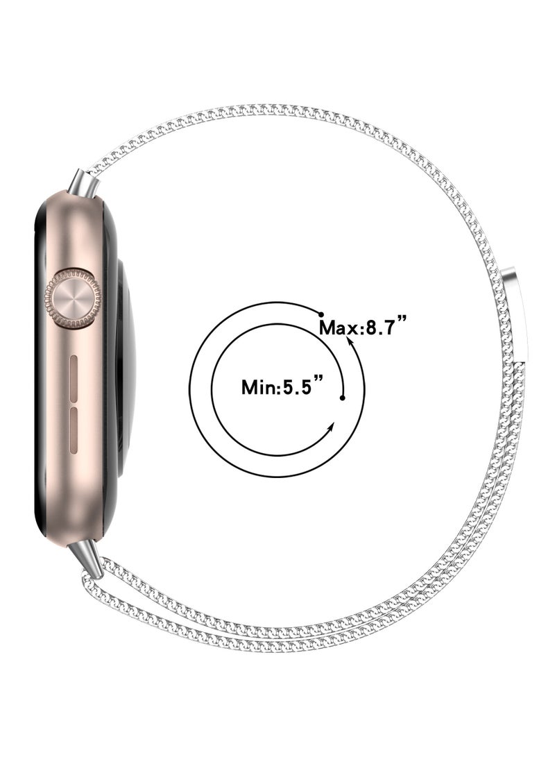 Beauenty Magnetic Strap for Honor Watch5 Stainless Steel Milanese Loop for Honor Watch5 Wristband Bracelet Accessories (Black) - Image 3