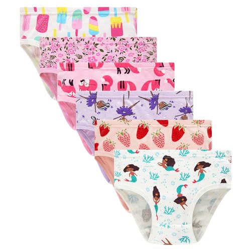 Winging Day Little Girls Assorted Prints Panties Size 8 (6-Pack) - Image 1