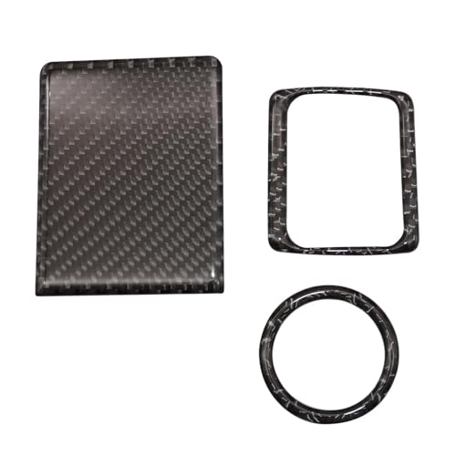 GXARTS 12Pcs Carbon Fiber Full Set Interior Decoration Trim Kit Compatible with Lexus IS250 Black 2006 2007 2008 2009 2010 2011 2012 - Image 3